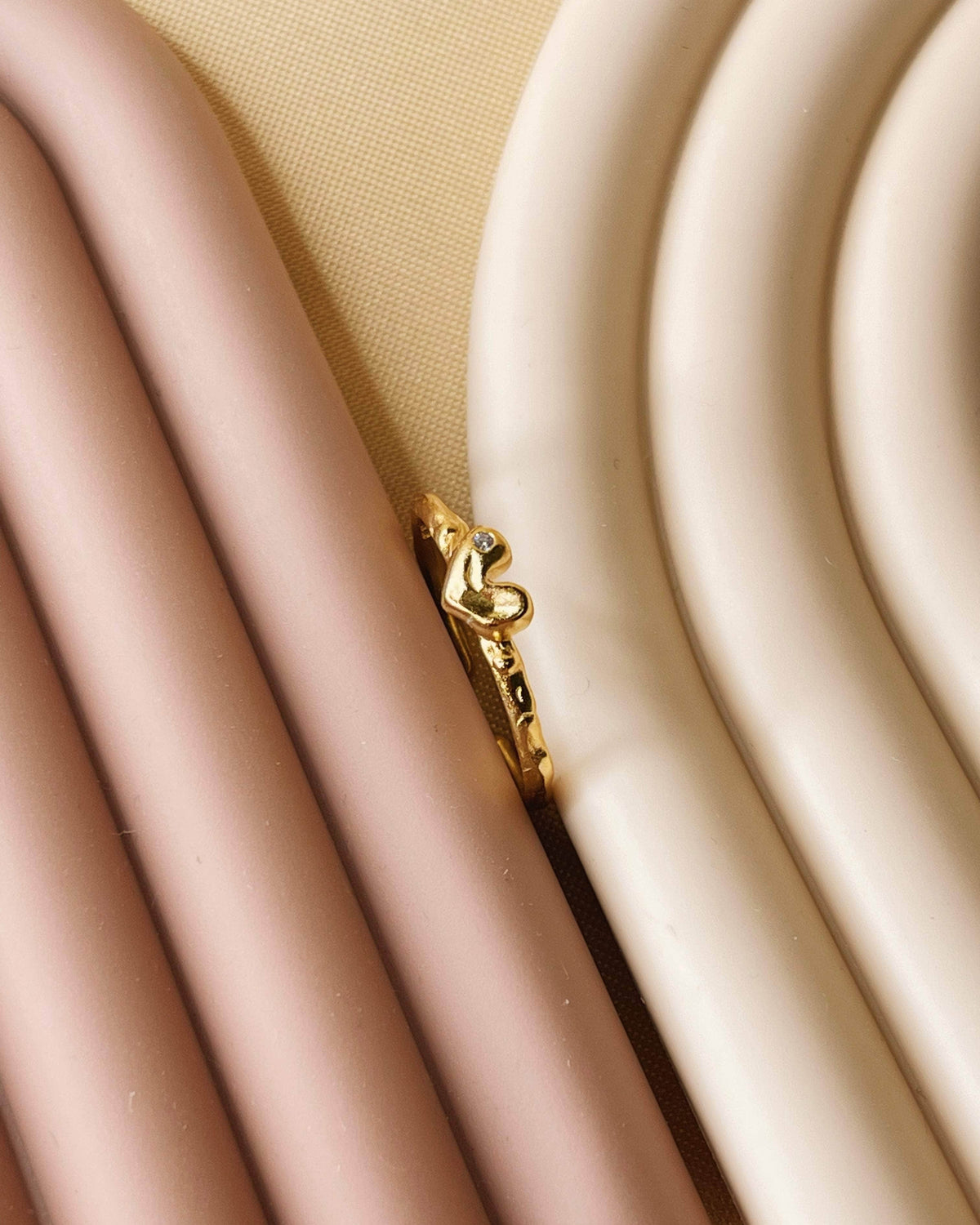 So Dainty Co. Rings Melani Gold Ring Gold Plated 925 Sterling Silver Jewelry