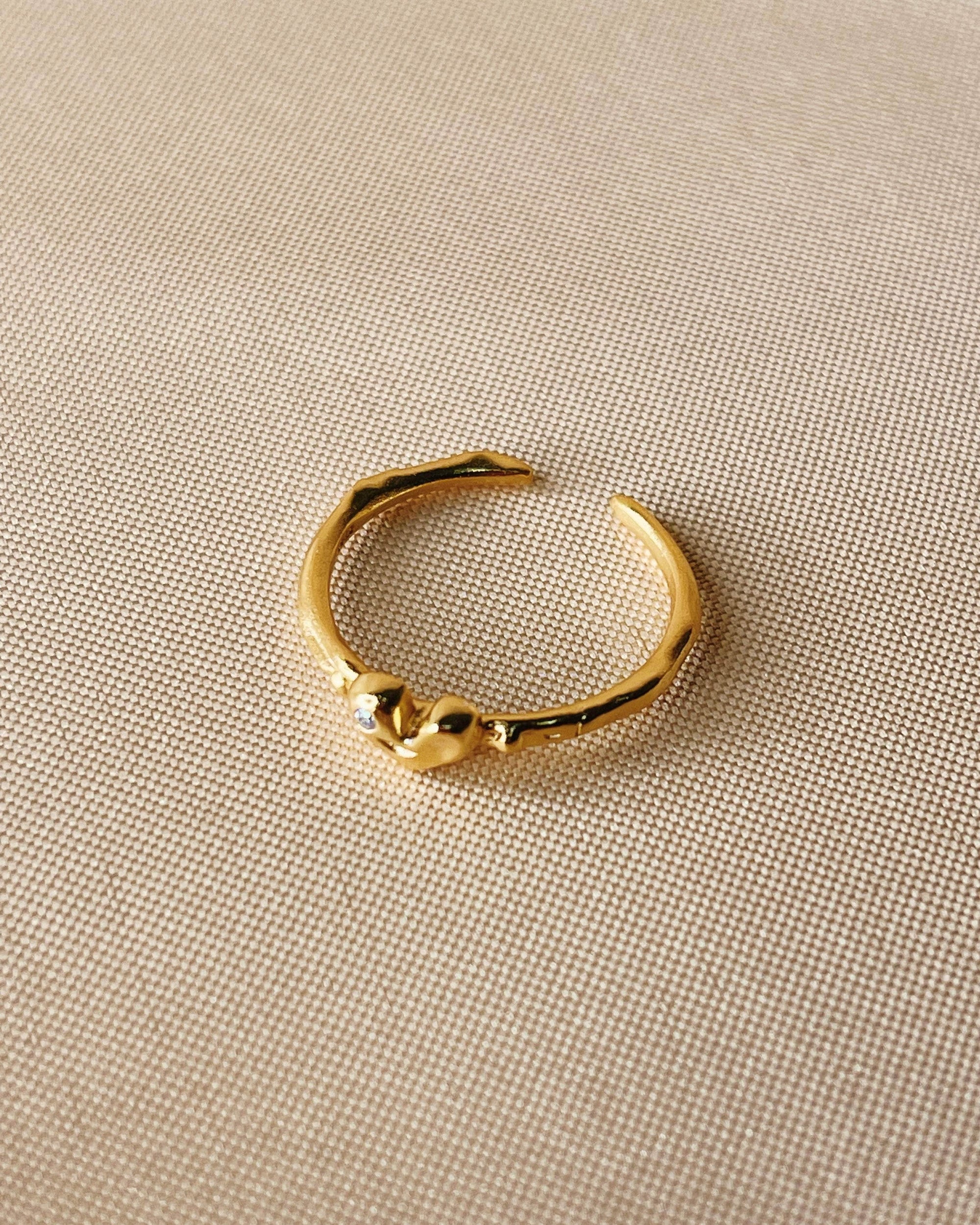 So Dainty Co. Rings Melani Gold Ring Gold Plated 925 Sterling Silver Jewelry