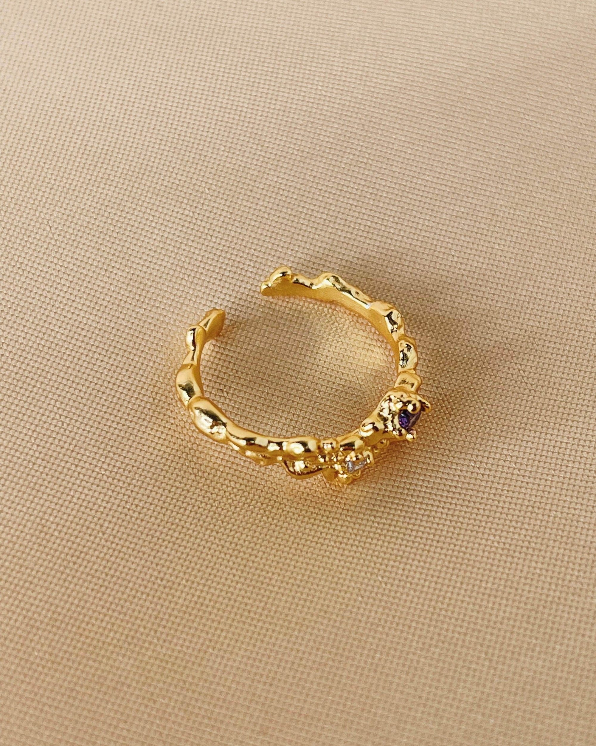So Dainty Co. Rings Murphy Gold Ring Gold Plated 925 Sterling Silver Jewelry