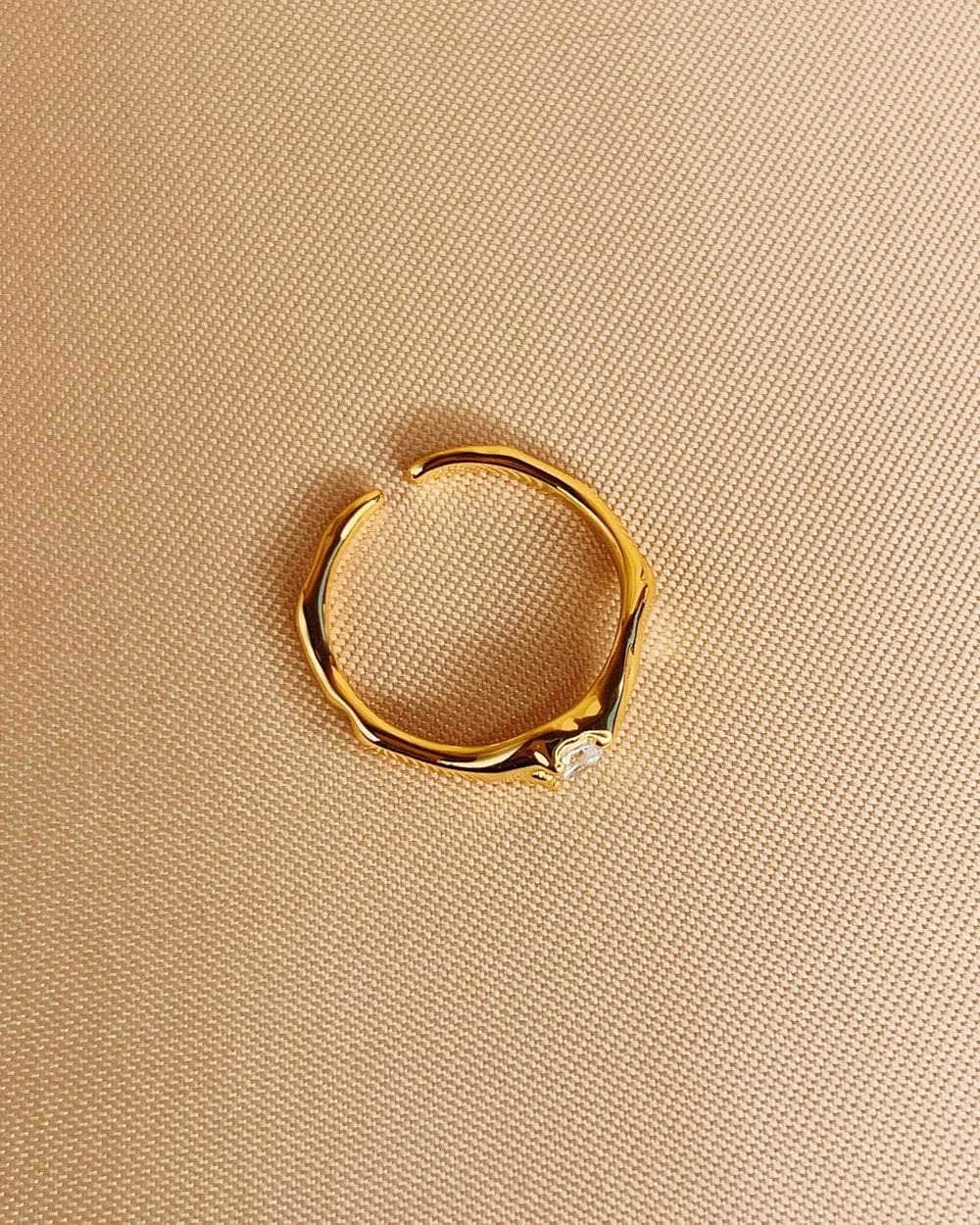 So Dainty Co. Rings Naomi Gold Ring Gold Plated 925 Sterling Silver Jewelry