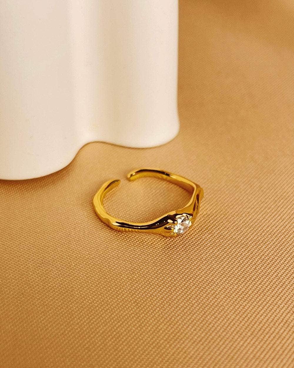 So Dainty Co. Rings Naomi Gold Ring Gold Plated 925 Sterling Silver Jewelry