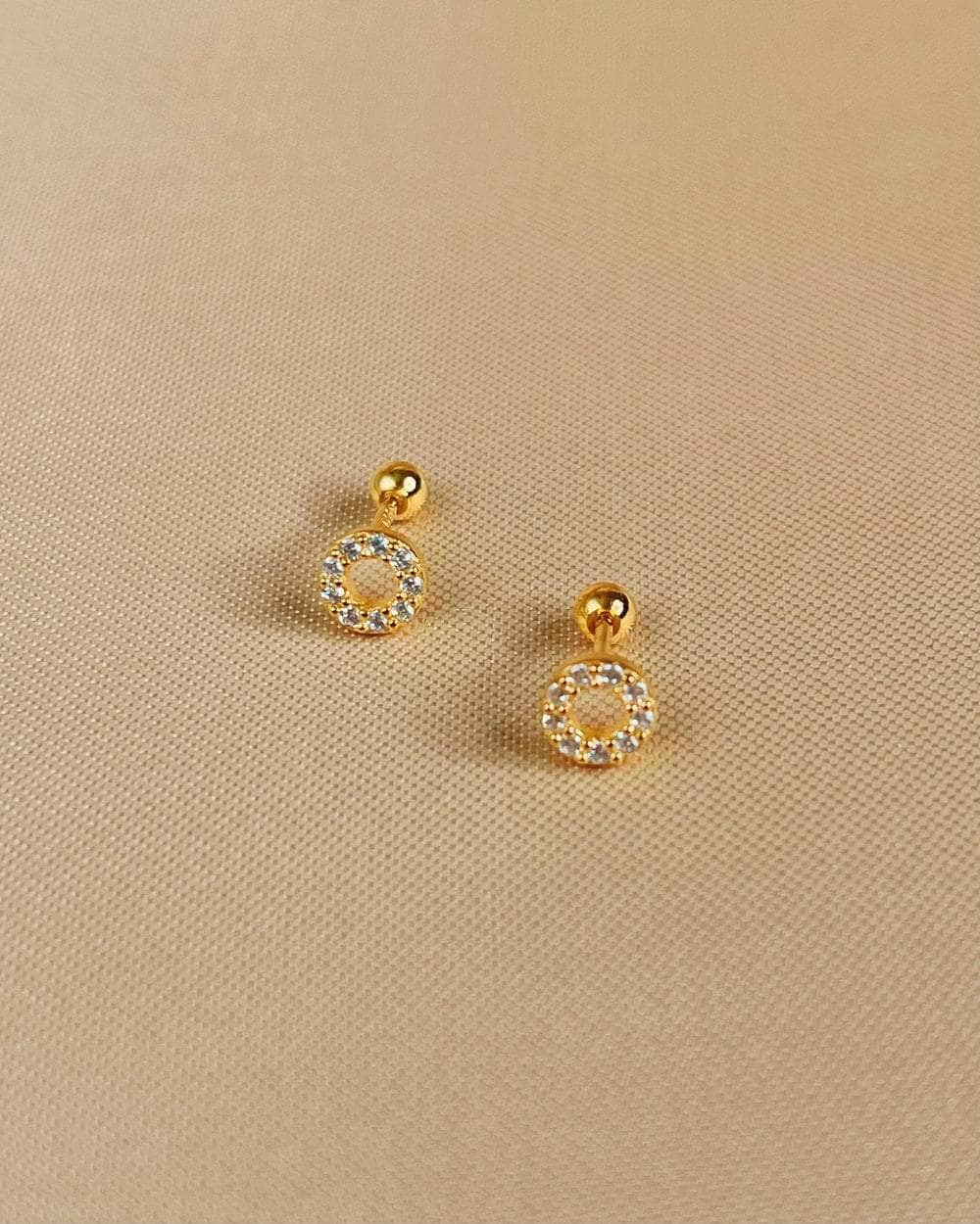 So Dainty Co. Studs Alexis Gold Studs Gold Plated 925 Sterling Silver Jewelry