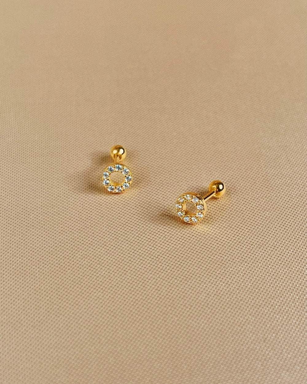 So Dainty Co. Studs Alexis Gold Studs Gold Plated 925 Sterling Silver Jewelry