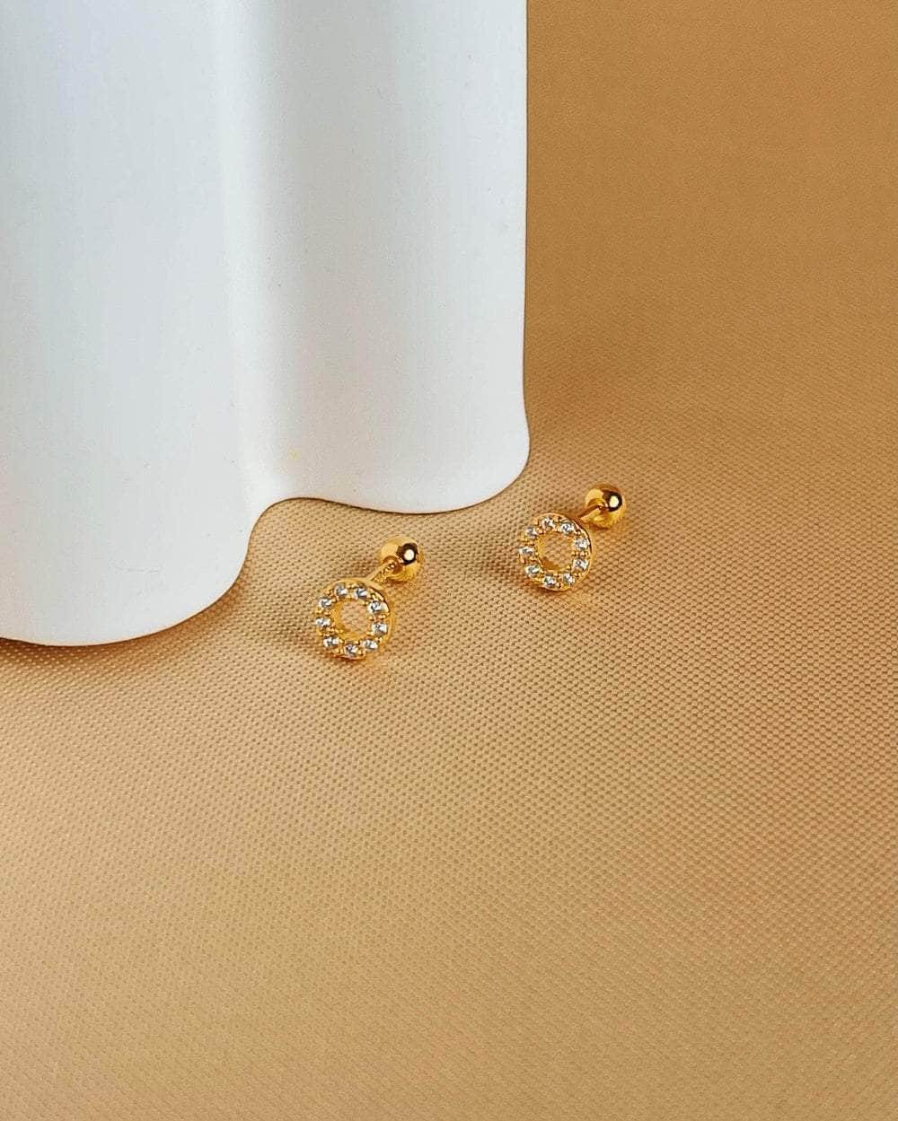 So Dainty Co. Studs Alexis Gold Studs Gold Plated 925 Sterling Silver Jewelry