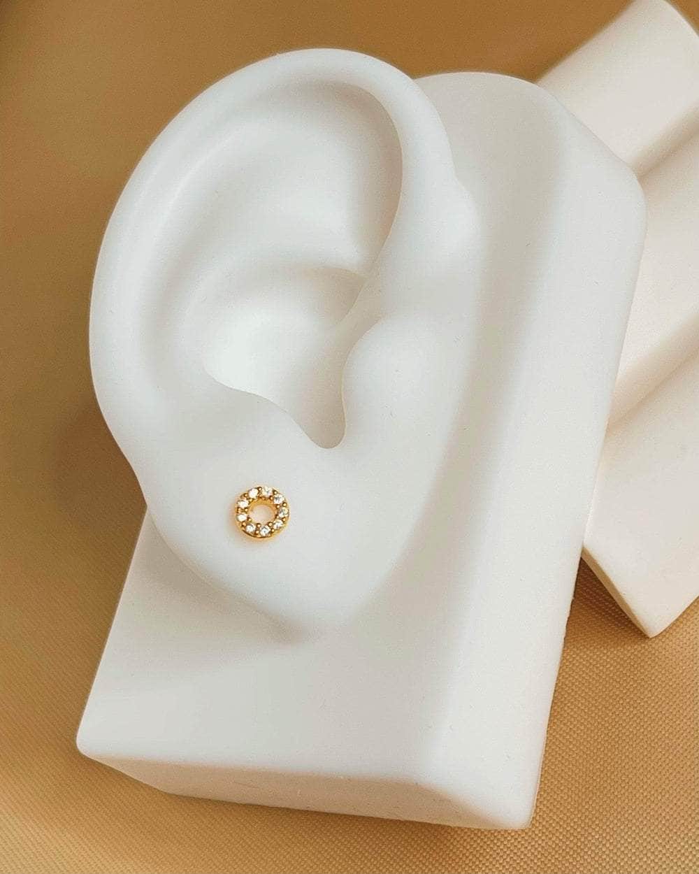 So Dainty Co. Studs Alexis Gold Studs Gold Plated 925 Sterling Silver Jewelry