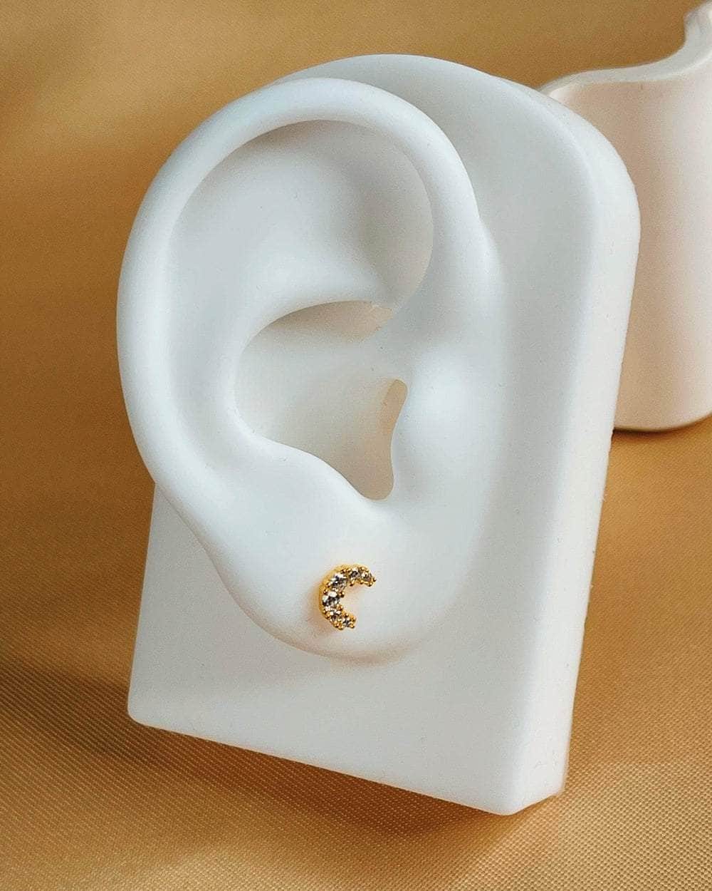 So Dainty Co. Studs Dorothy Gold Studs Gold Plated 925 Sterling Silver Jewelry