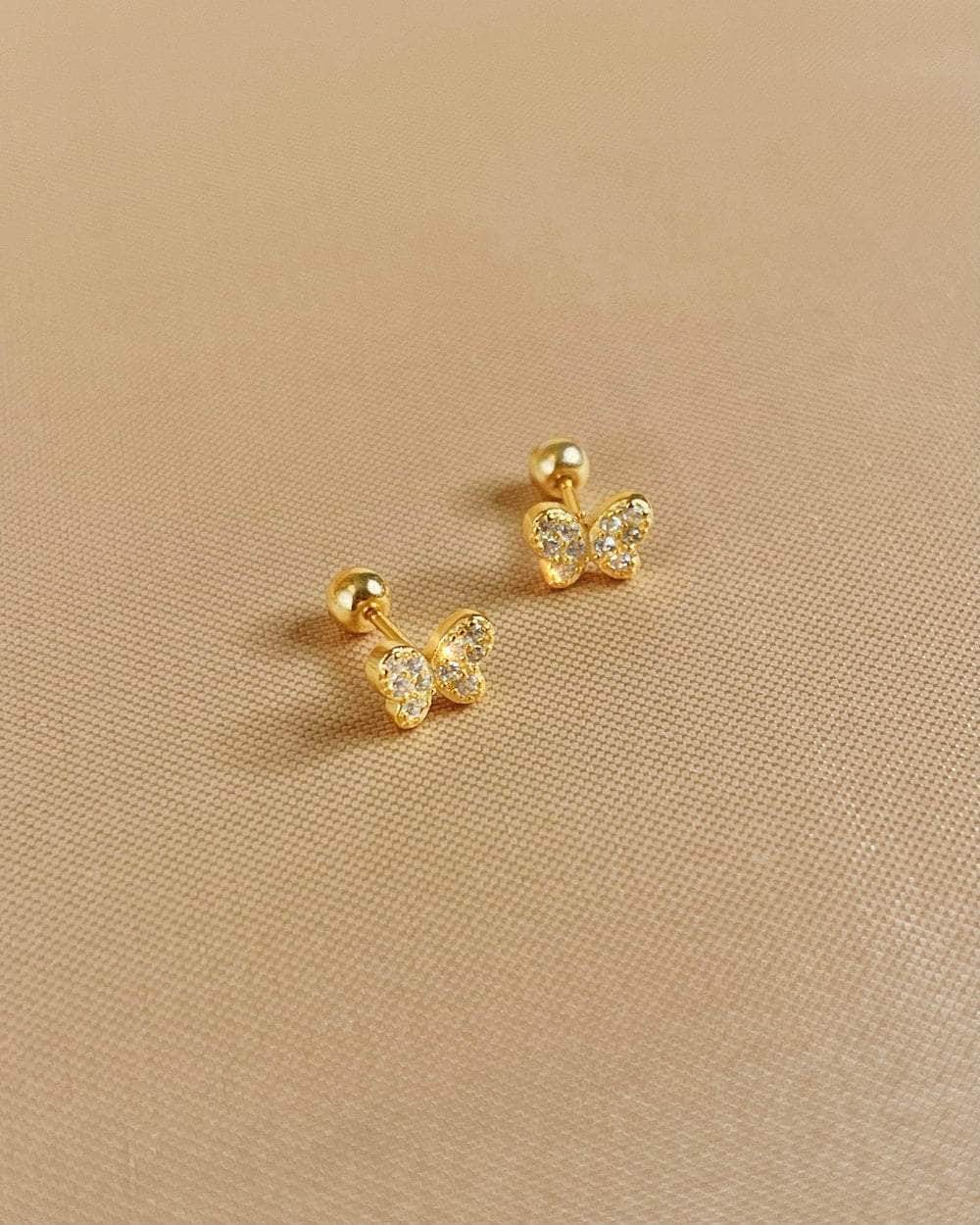 So Dainty Co. Studs Farasha Gold Studs Gold Plated 925 Sterling Silver Jewelry