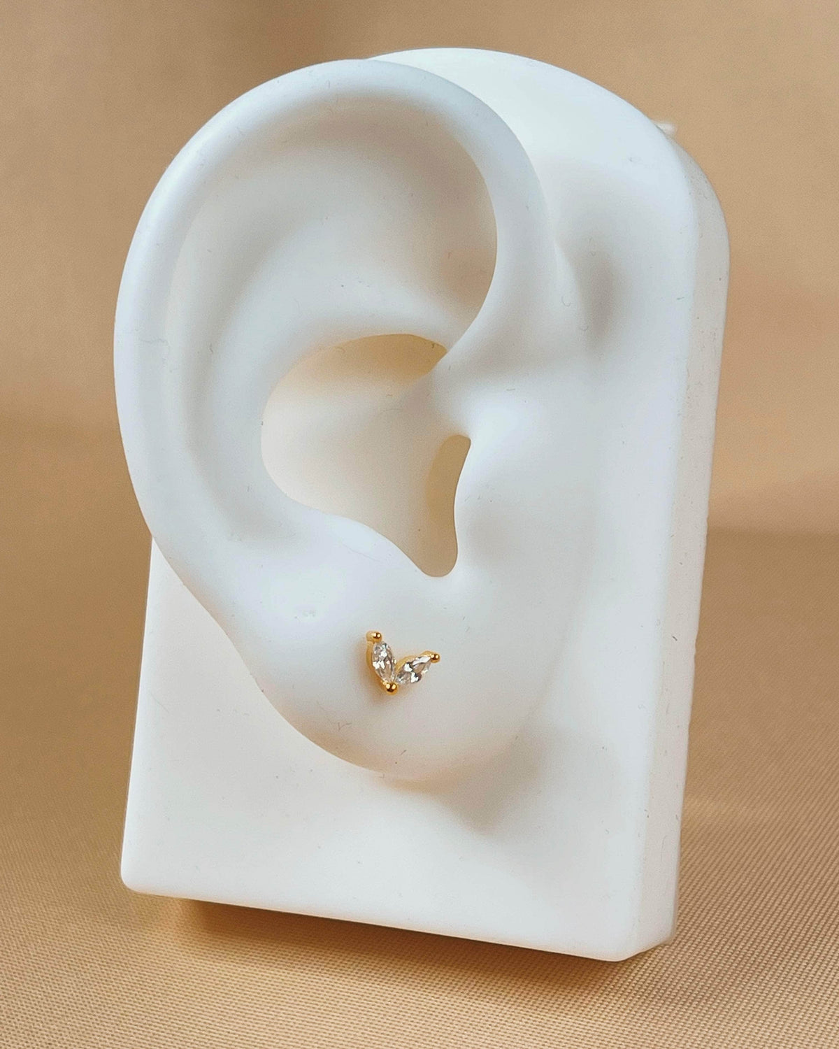 So Dainty Co. Studs Femi Gold Studs Gold Plated 925 Sterling Silver Jewelry