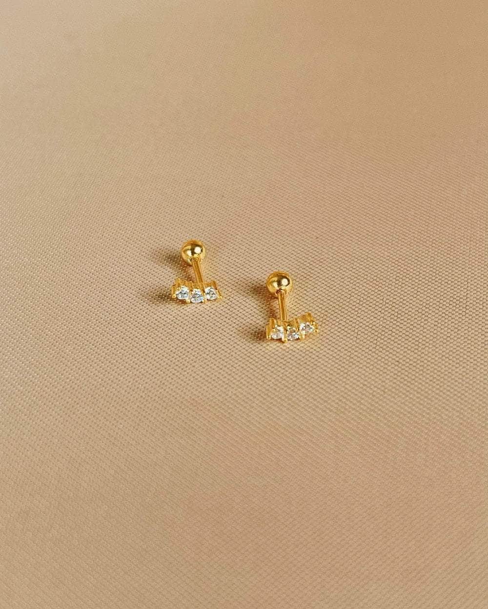 So Dainty Co. Studs Haven Gold Studs Gold Plated 925 Sterling Silver Jewelry
