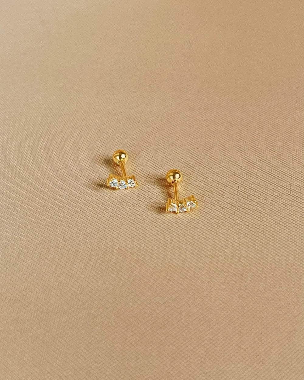 So Dainty Co. Studs Haven Gold Studs Gold Plated 925 Sterling Silver Jewelry