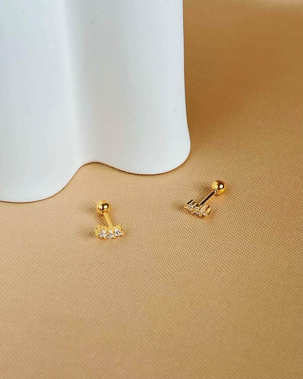 So Dainty Co. Studs Haven Gold Studs Gold Plated 925 Sterling Silver Jewelry