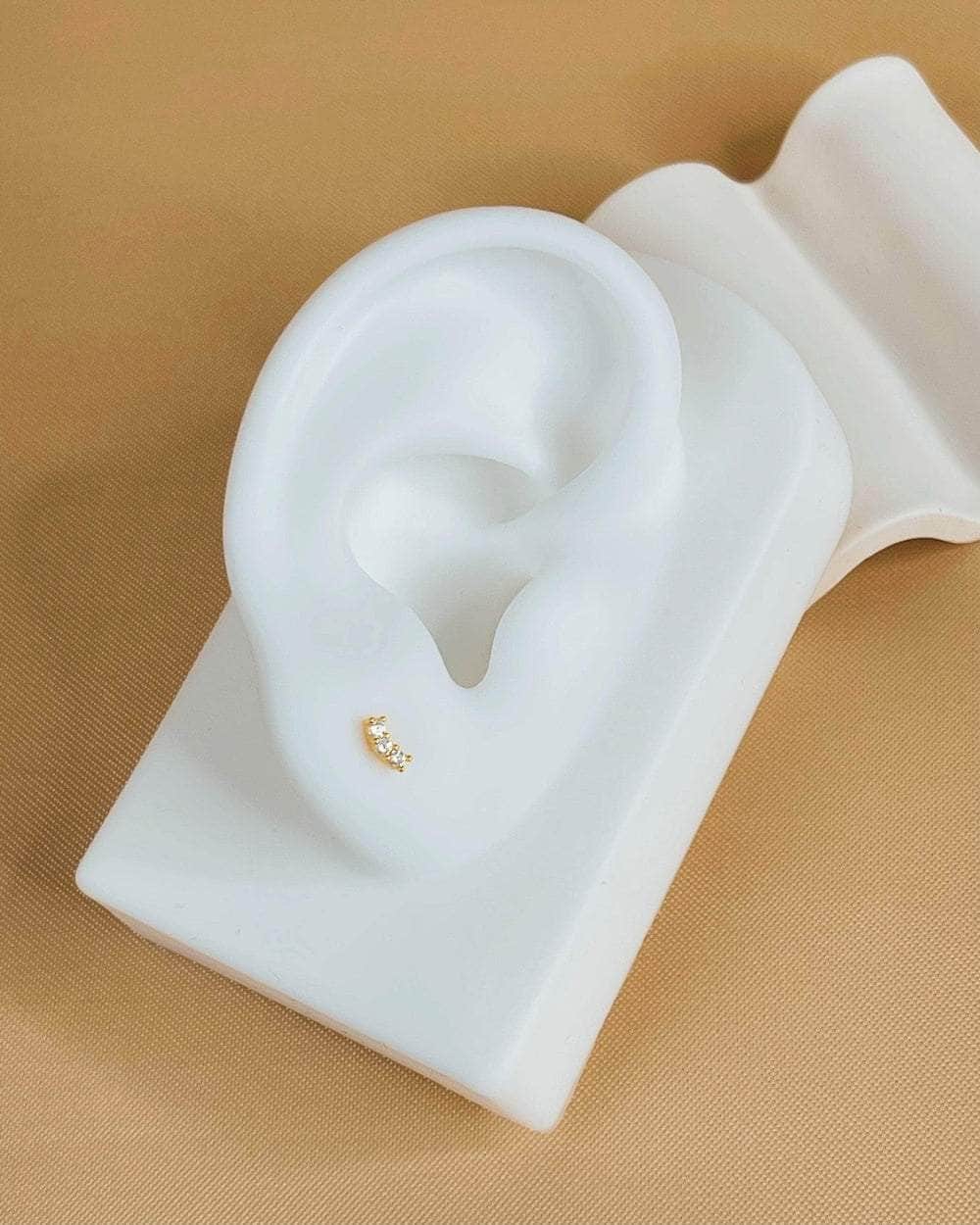 So Dainty Co. Studs Haven Gold Studs Gold Plated 925 Sterling Silver Jewelry