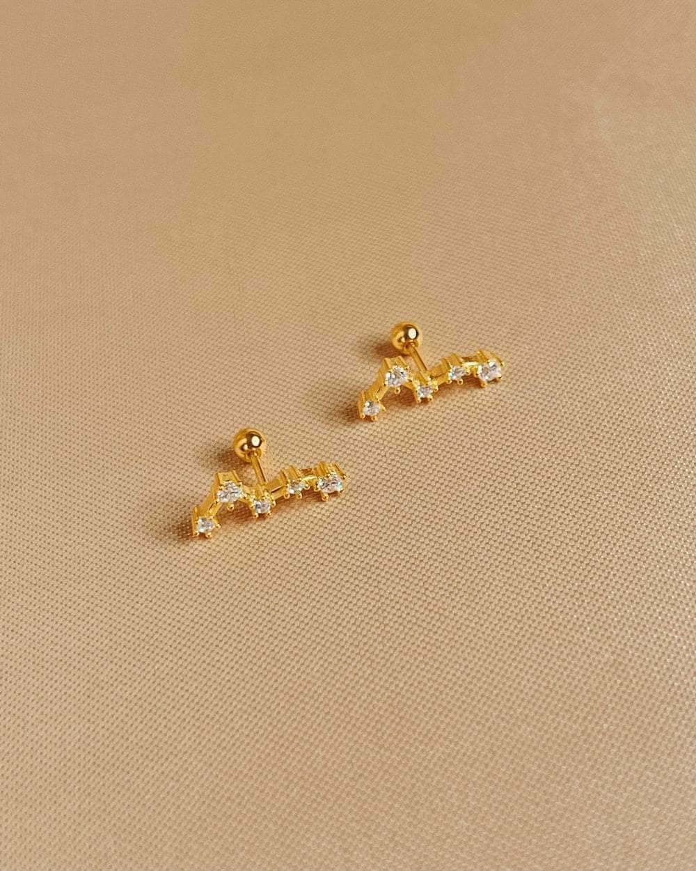 So Dainty Co. Studs Mariah Gold Studs Gold Plated 925 Sterling Silver Jewelry