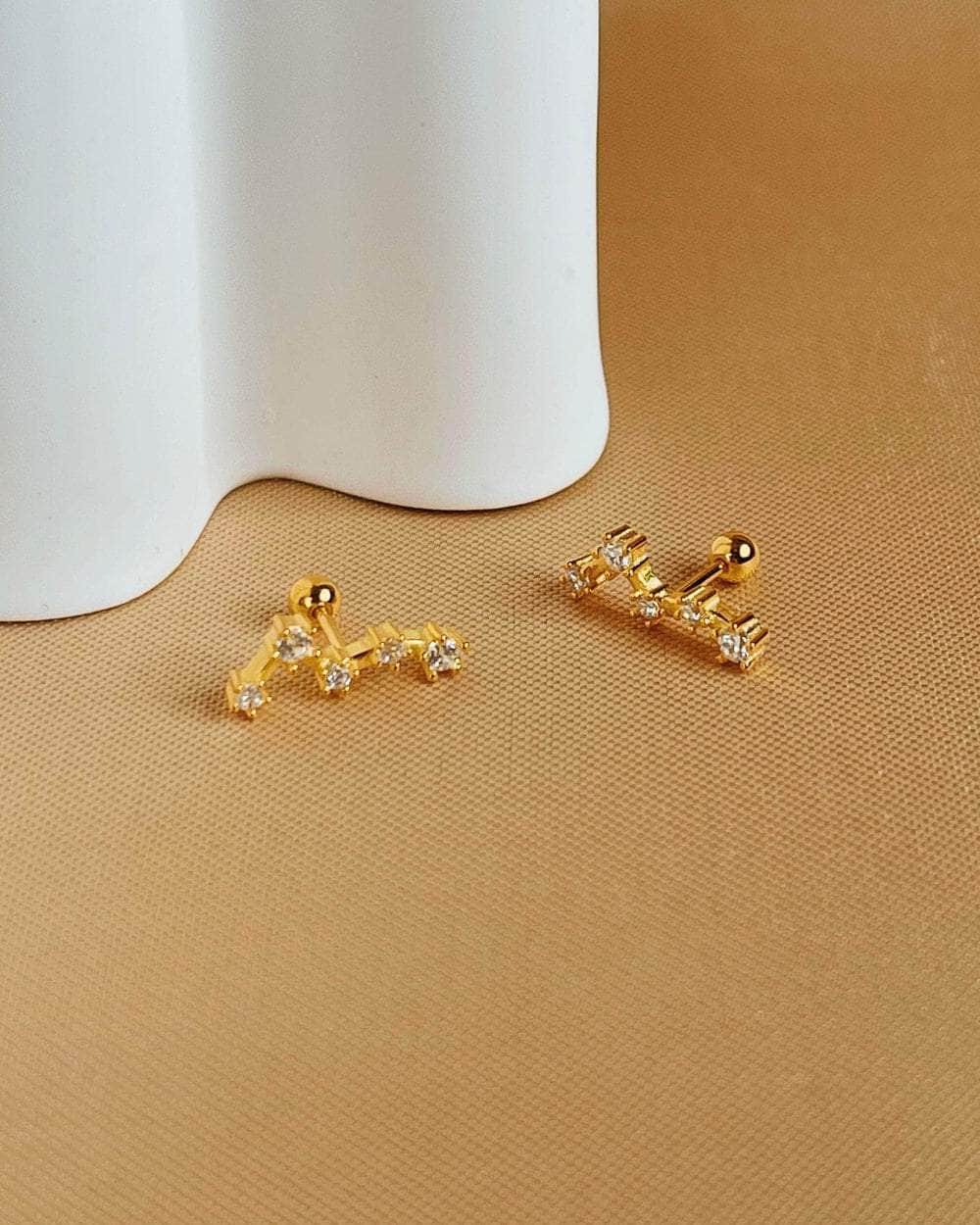 So Dainty Co. Studs Mariah Gold Studs Gold Plated 925 Sterling Silver Jewelry