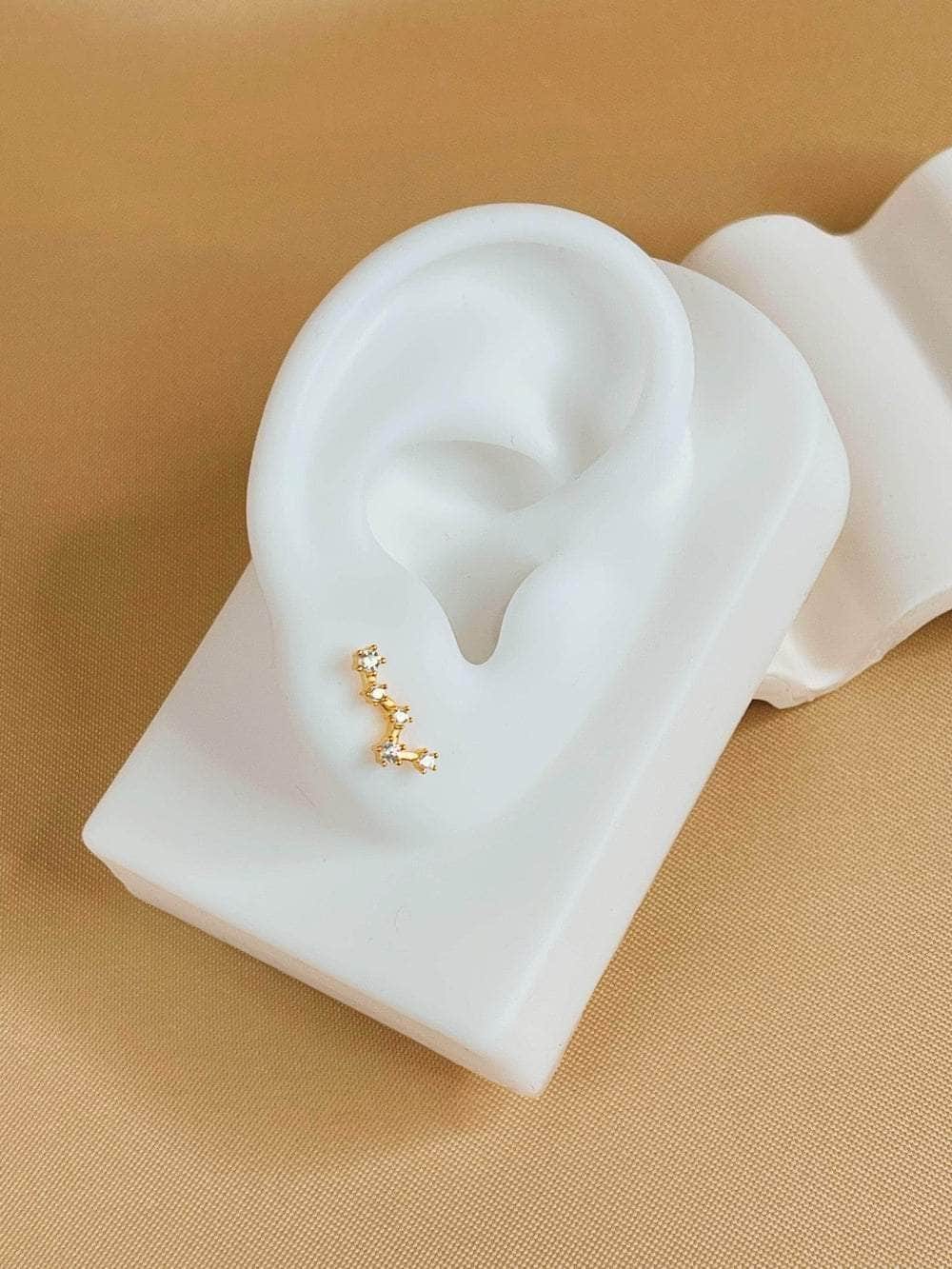 So Dainty Co. Studs Mariah Gold Studs Gold Plated 925 Sterling Silver Jewelry